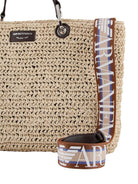 Shopper MyEA Bag media in paglia matelassé - Vittorio Citro Boutique