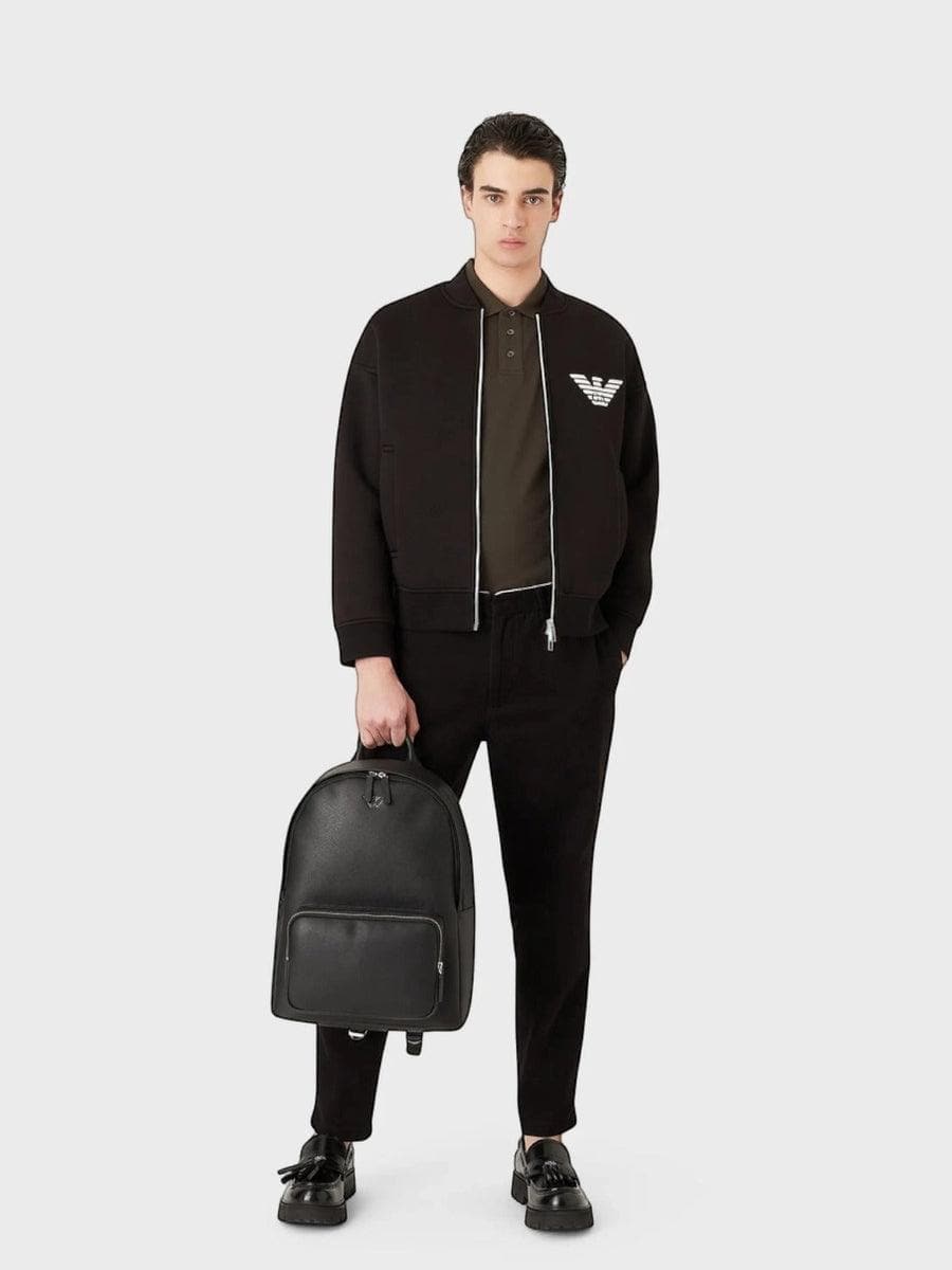 Zaino in pelle rigenerata placchetta aquila - Vittorio Citro Boutique