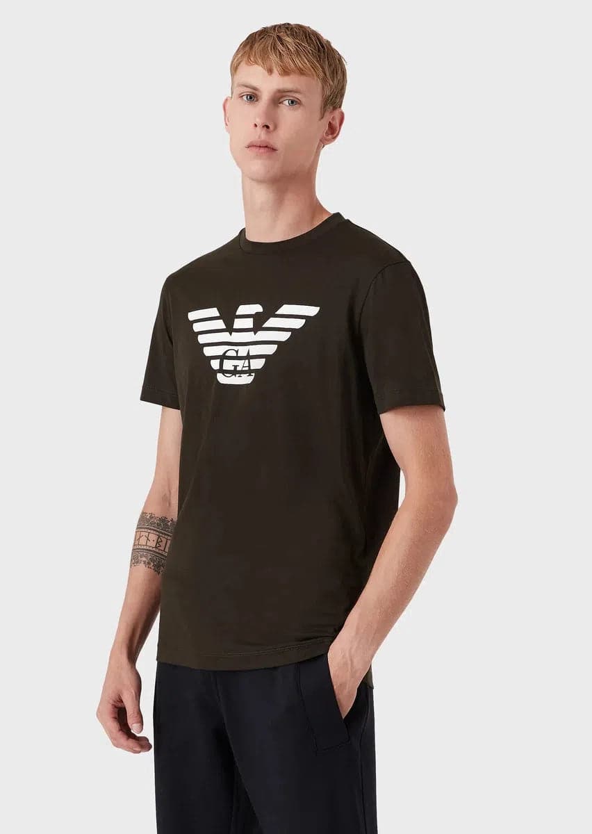 T-shirt in jersey Pima con stampa logo - Vittorio Citro Boutique