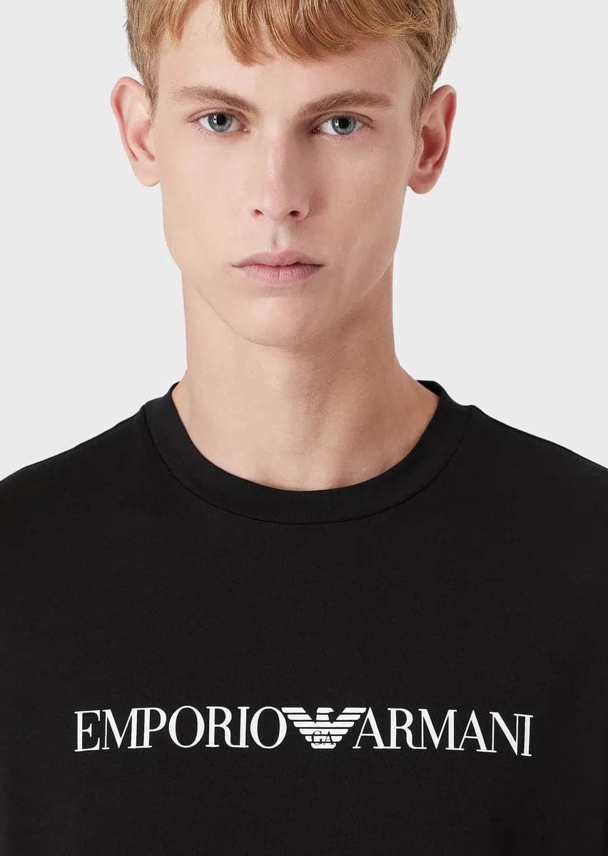 T-shirt in jersey Pima con stampa logo - Vittorio Citro Boutique