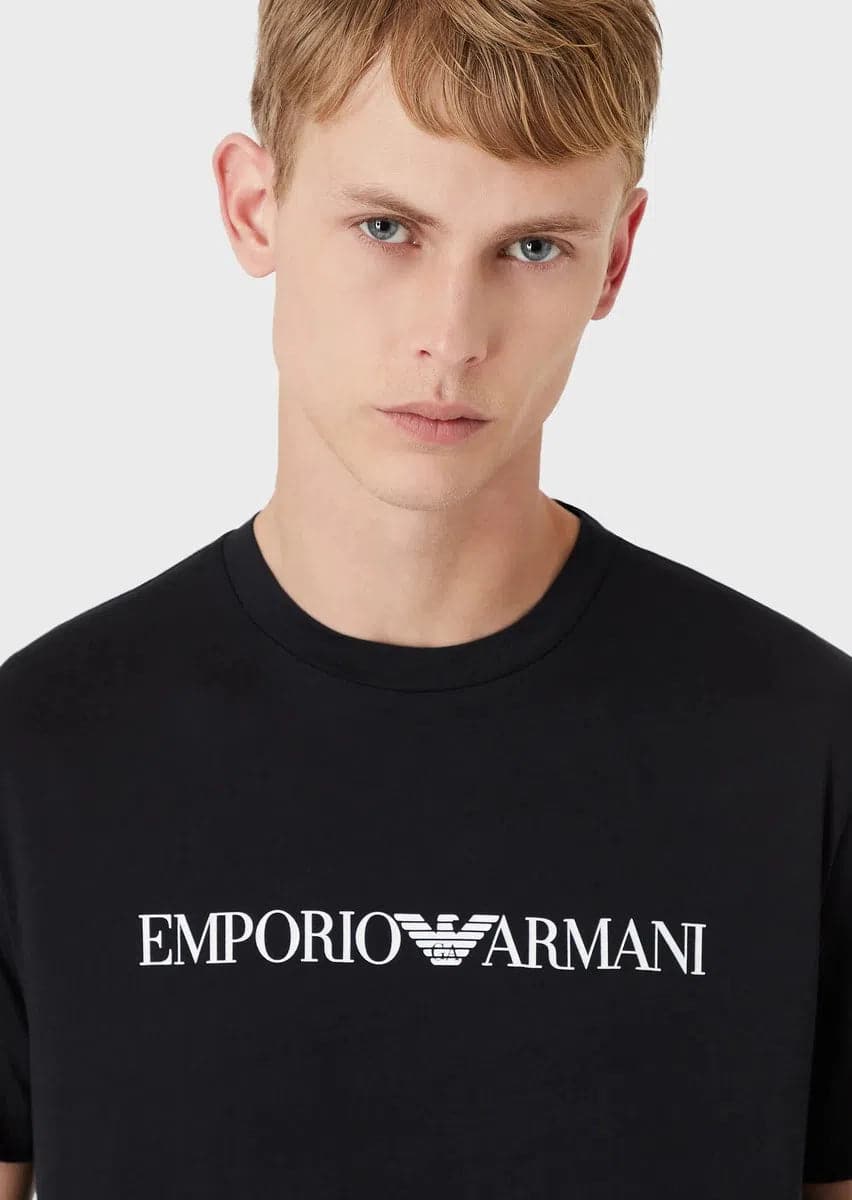 T-shirt in jersey Pima con stampa logo - Vittorio Citro Boutique