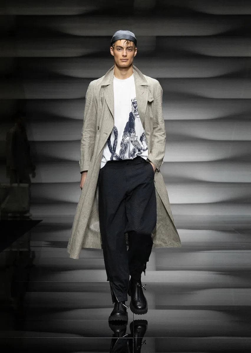 T-shirt loose fit in jersey misto Tencel stampa macaco - Vittorio Citro Boutique