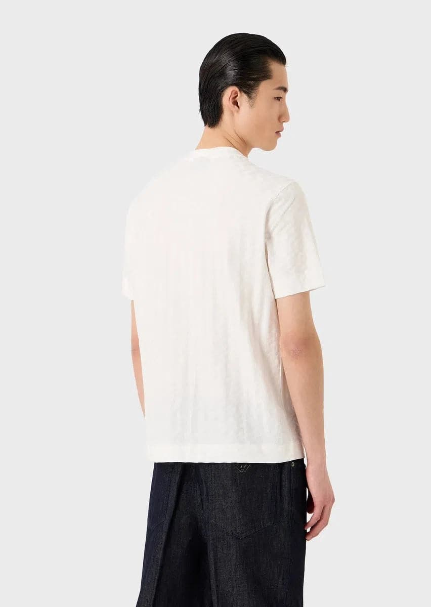 T-shirt in jersey motivo jacquard all over - Vittorio Citro Boutique