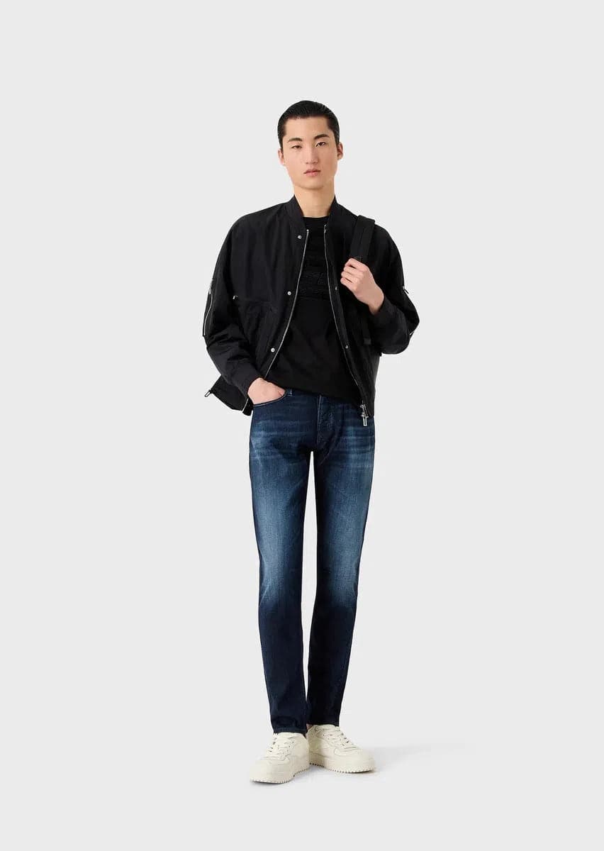 T-shirt in jersey misto Tencel con maxi ricamo logo - Vittorio Citro Boutique